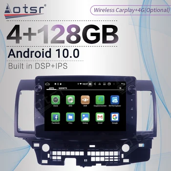 128G Mitsubishi Lancer İçin 10 CY 2007-2015 Android Radyo teyp Araba Multimedya Oynatıcı Stereo Kafa Ünitesi GPS Navi Hiçbir 2din