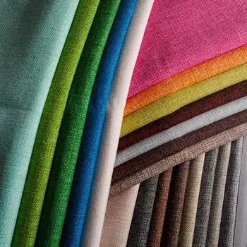 180cm x 100cm Düz Renk Kaba Keten Kanepe Kumaş Pamuk Keten Yastık Kılıfı Masa Örtüsü Perde Ev Dekorasyon DIY giyisi kumaşı