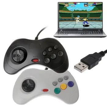 2022 Yeni USB Klasik Gamepad Denetleyici Kablolu Oyun Denetleyicisi Joypad sega Saturn için PC