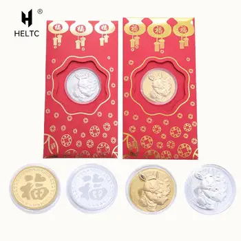 2023 Çin Tavşan Koleksiyon Paraları Şanslı Oniki Zodyak Altın Sikke Vintage Koleksiyonu Hatıra Yeni Yıl Dekoratif Hediye