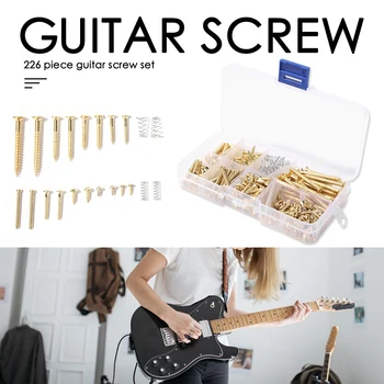 226 adet Gitar Vida Seti Pickguard Arka Plaka Montaj Çeşitleri saklama kutusu Elektro Gitar Aksesuarları DIY Luthier