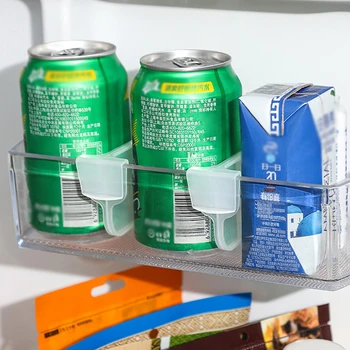 4 adet Buzdolabı Depolama bölme paneli Geri Çekilebilir Plastik Bölücü Depolama Ateli Mutfak Şişe Can Raf Organizatör