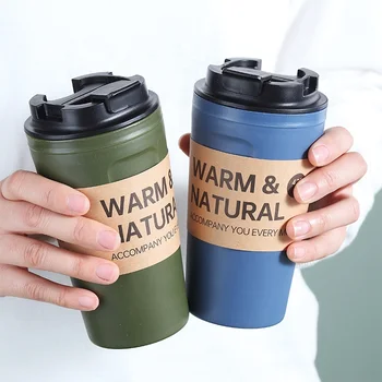 420 ML Taşınabilir Ofis Kahve Kupa Plastik Doğrudan Içme kapaklı Süt Su Şişesi Kahvaltı Fincan Vaso Cafe Para Llevar Şartları