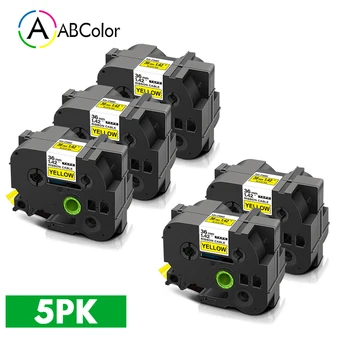 5PK 36mm Etiket İçin Uyumlu FX661 Bant Siyah Sarı Kablo Etiketleme Etiket Makinesi