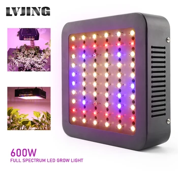 600W tam spektrumlu LED Bitki büyümek ışık bitki için lamba Kapalı Kreş Çiçek Meyve Sebze hidrofonik büyütme çadırı Çift Çip Fitolampy