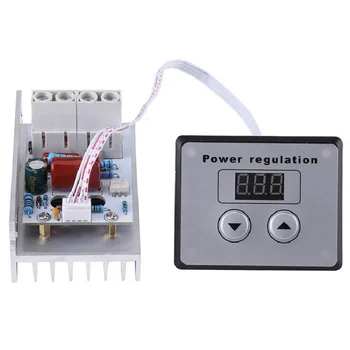 AC 220 V 10000 W SCR Dijital Kontrol Elektronik Voltaj Regülatörü Hız Kontrol Dimmer Termostat + Dijital Metre Güç Kaynağı