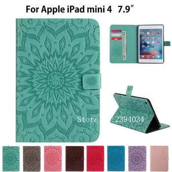 Apple iPad mini4 için Kılıf Kapak Yüksek kalite Silikon PU Deri Flip iPad mini 4 Kapak Funda Tablet Için Cases Standı Cilt kabuk