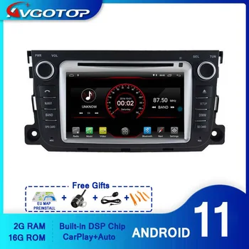 AVGOTOP Android 11 Araba Radyo GPS DVD Oynatıcı MERCEDES-BENZ akıllı için 2010-2014 Wifi Araç Multimedya