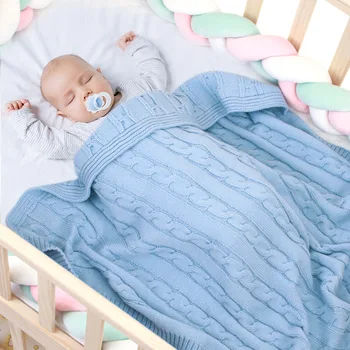 Bebek Battaniye Pamuk Unisex Bebek Erkek Kız Alma Tığ Battaniye Yenidoğan Cinsiyet Nötr Kreş Muslin Kundak
