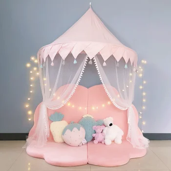 Bebek Cibinlik Güzel Prenses Yatak Gölgelik Yarım Ay Oyun çocuk çadırı Çocuklar Perde İle Oyun Evi Köşe Cibinlik