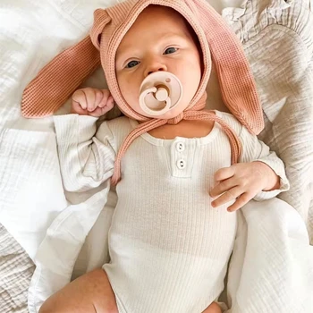 Bebek Tavşan Kulak Şapka Kravat Askısı Ayarlanabilir Sızdırmazlık Kafa Aksesuarı Bebek Kız Erkek Kostüm Cosplay Kaynağı