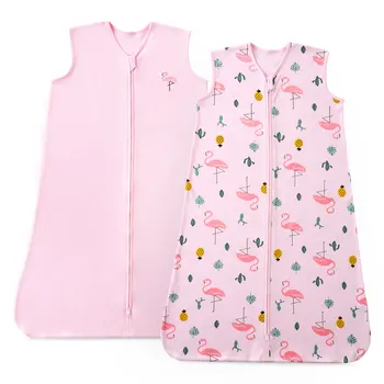 Bebek Uyku Tulumu 2 adet Set 0-24 Ay Yaz Slim Fit Bebek Tek Parça Pijama çocuk pijamaları Desenli Giyilebilir Battaniye
