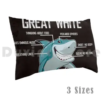 Büyük Beyaz Köpekbalığı Anatomisi Yastık Kılıfı DIY 50x75 Büyük Beyaz Köpekbalığı Anatomisi