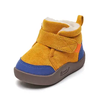 CMSOLO Toddlers bebek çizmeleri Ayakkabı Peluş Yeni Moda Kış Çocuk Ayakkabı Düz Topuklu Erkek Kız Çizmeler Ayakkabı Kaymaz Sıcak kar ayakkabıları