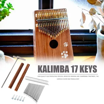 Dayanıklı Anti-pas Kalimba DIY Setleri Çelik Başparmak Piyano Şarapnel Ahşap Köprü Çelik Tuning Hammer Enstrüman Malzemeleri
