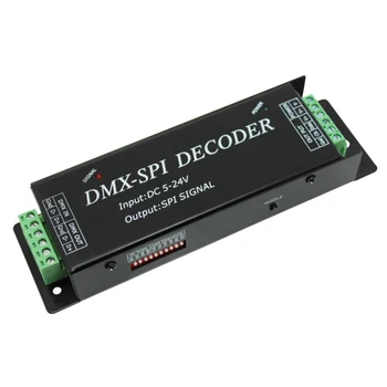 DC5V - 24V SPI sinyal DMX SPI dekoder, led tam renkli şerit ışık DMX dekoder;WS2801 WS2812 WS2811 led şerit