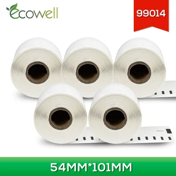 Ecowell 5 Rolls / 1100 adet Adres Etiket 99014 54mm*101mm Etiketleri Etiketten için uyumlu Dymo Labelwriter 450 ikiz Turbo/450/4XL