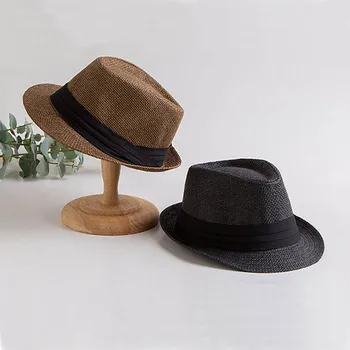 Erkek Caz Hasır Şapka Rahat Panama güneş şapkaları Kadınlar için Yaz Moda plaj şapkası Erkek Fedora vizör kep Kemer dekore şapka