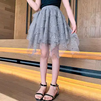 Genç Çocuk Giyim Kız Prenses Yıldız Glitter Tutu Etekler Uzun Çocuklar Parti Doğum Günü Düğün dans eteği Kız Tutu Etek