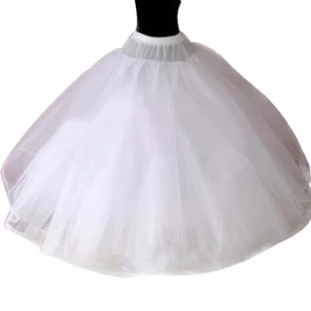 Hoopless 8 Katmanlar Sert Tül Düğün Petticoats Lüks Prenses Quinceanera Elbise Jüpon Uzun Kabarık Etek enaguas de mujer