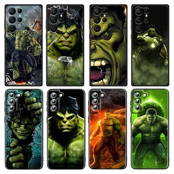 Hulk Marvel Kahraman Samsung Galaxy S23 S22 S21 S20 Ultra Artı Pro S10 S9 S8 S7 4G 5G Silikon Yumuşak Siyah telefon kılıfı