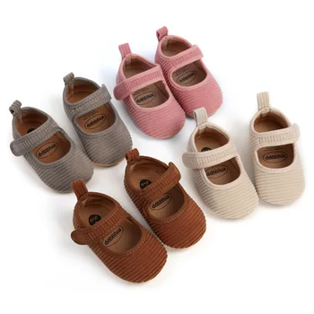 Ilkbahar Sonbahar Bebek Ayakkabıları Düz Renk Bebek Kız Prewalker kaymaz ayakkabı İlk yürüyüşe Rahat Bebek Kız yumuşak ayakkabı