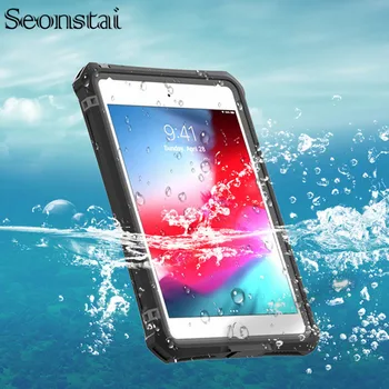 Ipad Mini 4 için Su Geçirmez Tablet ipad kılıfı Mini 5 Darbeye Dayanıklı Toz Geçirmez Kapak Ayarlanabilir Stand ile Dahili Ekran Koruyucu