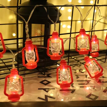 Kamp Dize LED Gazyağı Aydınlatma Dizeleri Su Geçirmez bahçe lambası Retro Dize Renkli / Sıcak Beyaz Lamba Zinciri Noel İçin
