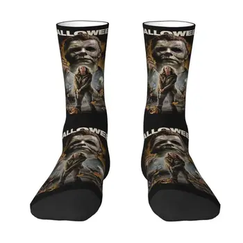 Kawaii Baskı Cadılar Bayramı Korku Filmi Michael Myers Çorap Kadın Erkek Sıkı Yaz Sonbahar Kış Ekip Çorap