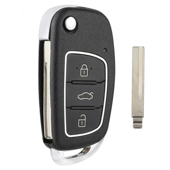 Keyecu P / N: 95430-2W400, 95430-2W401 3 Düğmeler 433 MHz 4D60 Çip Çevirme Uzaktan Araba Anahtarı Fob Hyundai Santa Fe için Model: RKE-4F08