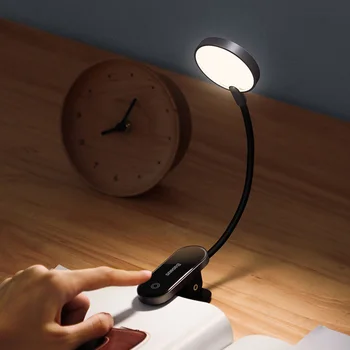 Klipsli masa Lambası Usb şarj edilebilir masa lambası Esnek Dokunmatik Mini takılabilir lamba Çalışma Okuma Lambası Yatak Odası Başucu Masaüstü Led Lamba