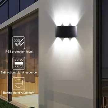 LED dış duvar lambası 85-265V su geçirmez modern stil led duvar lambası spot için uygun başucu yatak odası koridor duvar lambası