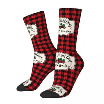 Merry Christmas Aksesuarları Merch Kamyon Buffalo Siyah Kırmızı Şemsiye Oduncu Yorgan Çorap Moda Ekose Damalı Ekose Çorap