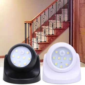Otomatik gece ışıkları Hareket Sensörü 360 Derece 9 LED lamba Hareket Aktif Kablosuz sensörlü ışık Ev dış Duvar Odası aydınlatma