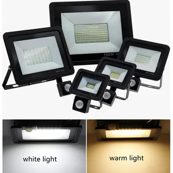PIR hareket sensörlü LED Projektör Su geçirmez Led Spot AC 10W 30W 50W projektör Dış Aydınlatma Bahçe Sokak Duvar