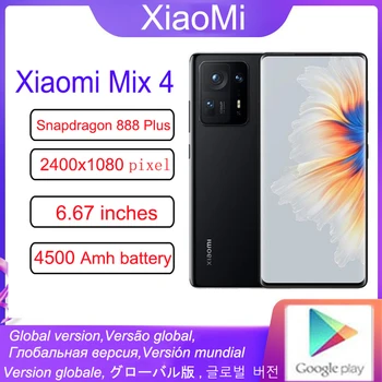 Redmi Xiaomi MİX 4 Smartphone NFC Tüm Netcom 7.0 120 w WirelessQualcomm Snapdragon 888 Artı MIUI12. 5 Tam Ekran Kavisli Ekran