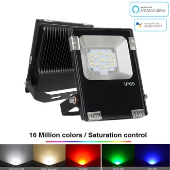 RGB LED Projektör 10W 20W WiFi Açık Akıllı projektör 110V 220V IP65 Su Geçirmez Renk Değiştirme Spot APP Grup Kontrolü