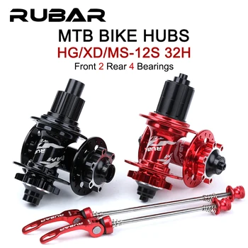 RUBAR takımı MTB Hub NBK 4 Rulman 32 Delik Dağ Bisikleti Hub disk fren Alüminyum alaşımlı Bisiklet 8-12Speed HG / MS 12S / XD