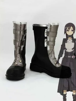 Sword Art Online Phantom Bullet Kirito Cosplay Ayakkabı Çizme Yetişkin Kadınlar İçin Cadılar Bayramı Partisi Cosplay Çizmeler Custom Made