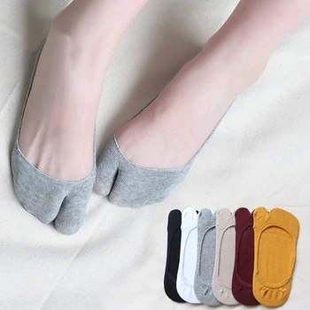 Sığ Ağız Yaz Tabi Çorap Oymak dekolte Görünmez Bölünmüş Ayak Çorap Paça Çorap kaymaz Rahat Moda Çorap