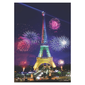 Tam 5D DİY Elmas Boyama Parisİron kulesi Binalar Fransa Nakış Çapraz Dikiş Mozaik Dekor Hediye Dikiş Posterler