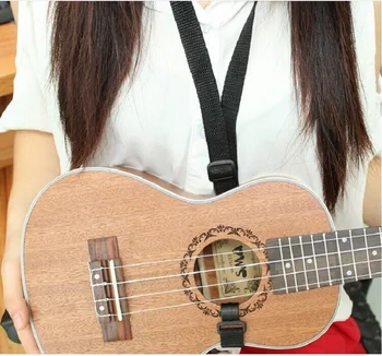 Ukulele Askı Kalın Küçük Gitar Askısı Naylon Sling Ukulele Sapanlar Omuz Ayarlanabilir Kemer Gitar Dayanıklı Enstrüman Aksesuarları