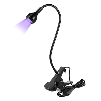 USB LED UV Telefon Tutkal Kür Lambası, UV Led tırnak oje İçin lamba, Taşınabilir Kelepçe Esnek masa Lambaları Mobil Onarım İçin
