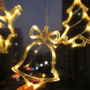 Vantuz ışık LED alışveriş merkezi pencere düzeni tatil atmosferi kardan adam Noel ağacı çan küçük asılı lamba GL118