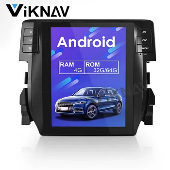 Vıknav araba GPS navigasyon radyo Honda-Civic 2012-2015 için Otomatik GPS DVD oynatıcı teyp 10.4 inç otomatik navi video