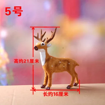 yaklaşık 16x8x21 cm simülasyon sika geyik oyuncak, sert modeli ev dekorasyon chirstmas hediye h1194