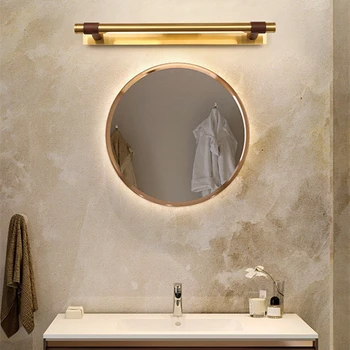 YEBMLP Modern bakır ayna ışık siyah altın makyaj lambası LED banyo tuvalet makyaj lambası dolap duvar Lambası soyunma aydınlatma