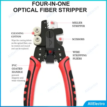 Yeni OFS-04 4 İn 1 Fiber Optik Stripper Fiber Optik Miller Stripper Makaslar Tel Soyma Pense ücretsiz kargo