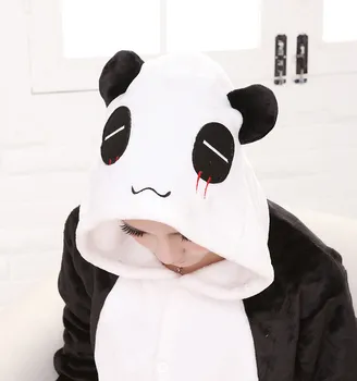 Yetişkin Onesies Panda Pijama Sleepsuit Pijama Anime Cosplay Kostüm Unisex Karikatür Pijama Anime Cosplay Kostüm