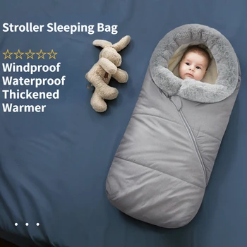 Zarf Bir Arabası Bebek Uyku Tulumu Kış Çorap Uyku Tulumu Rüzgar Geçirmez Sıcak Sleepsack Bebek Footmuff Arabası ücretsiz gemi